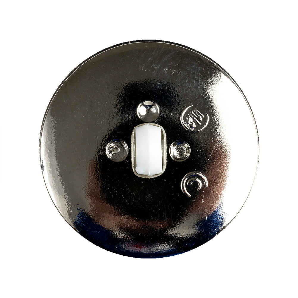 White and Silver 2-Piece Cone-Shaped Shank Back Button - 45L/29mm Detail White and Silver 2-Piece Cone-Shaped Shank Back Button - 45L/29mm Detail
