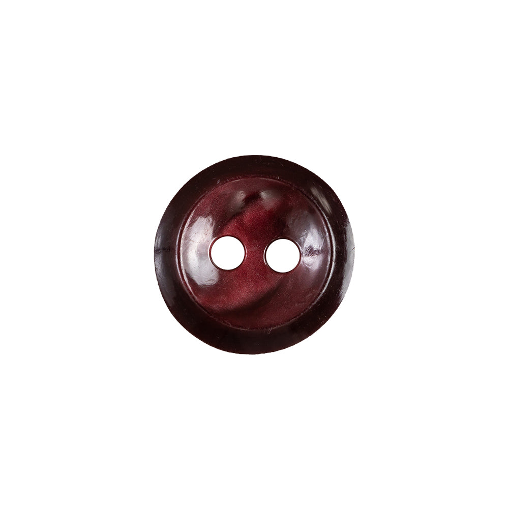 Zinfandel Iridescent Marbled 2-Hole Shallow Plate Button - 24L/15mm Zinfandel Iridescent Marbled 2-Hole Shallow Plate Button - 24L/15mm