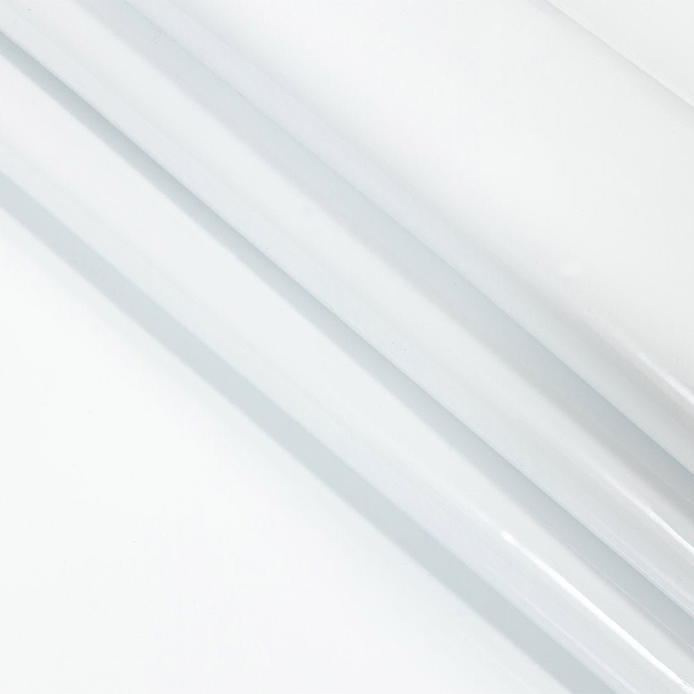 Faux Patent Leather Vinyl - White - Brevetto Collection Faux Patent Leather Vinyl - White - Brevetto Collection