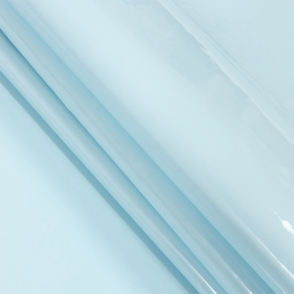 Faux Patent Leather Vinyl - Pale Blue - Brevetto Collection Faux Patent Leather Vinyl - Pale Blue - Brevetto Collection