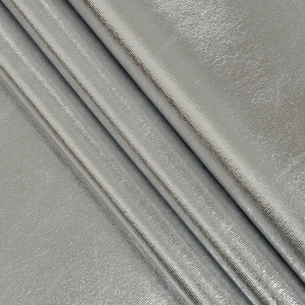 Metallic Silver Lightweight Faux Leather Metallic Silver Lightweight Faux Leather