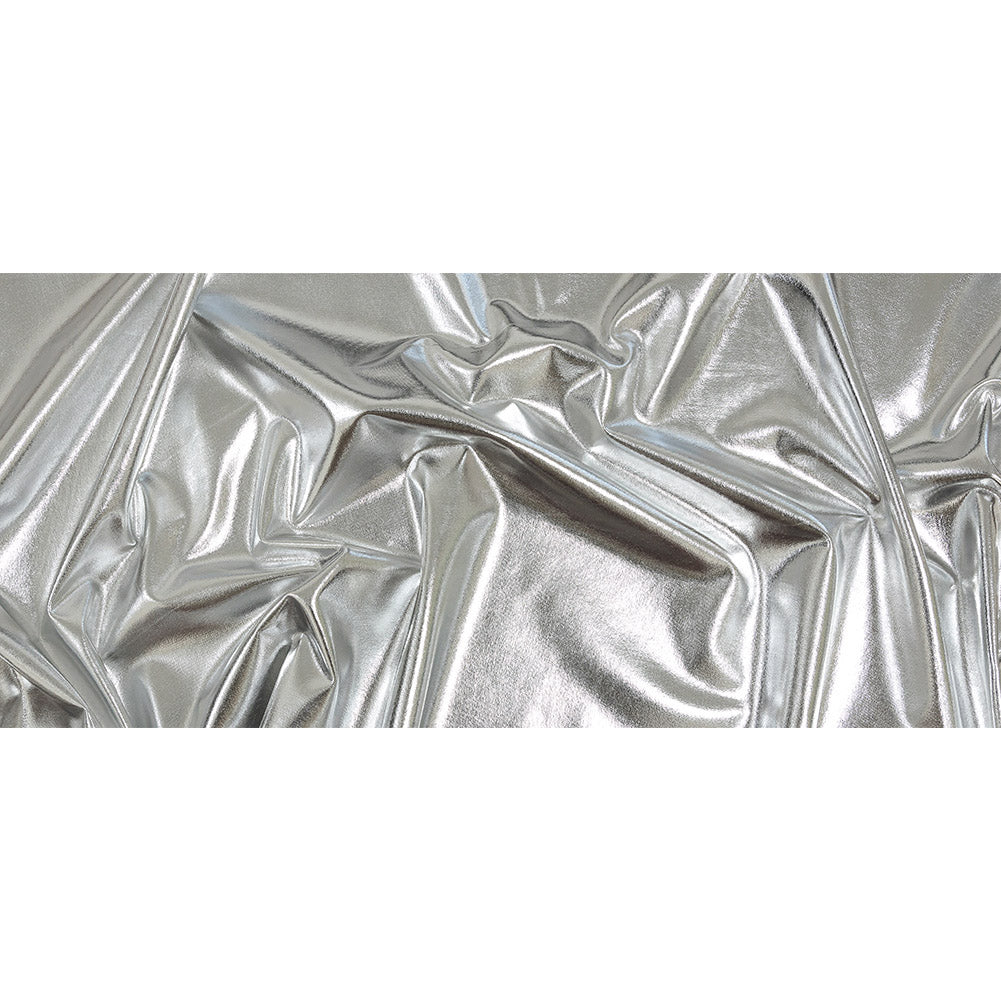 Metallic Silver Lightweight Faux Leather Metallic Silver Lightweight Faux Leather