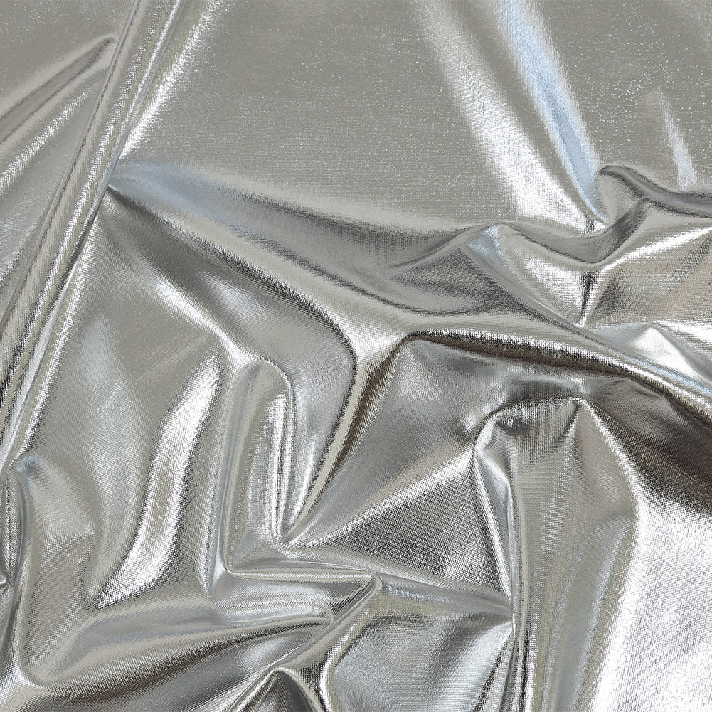 Metallic Silver Lightweight Faux Leather Metallic Silver Lightweight Faux Leather