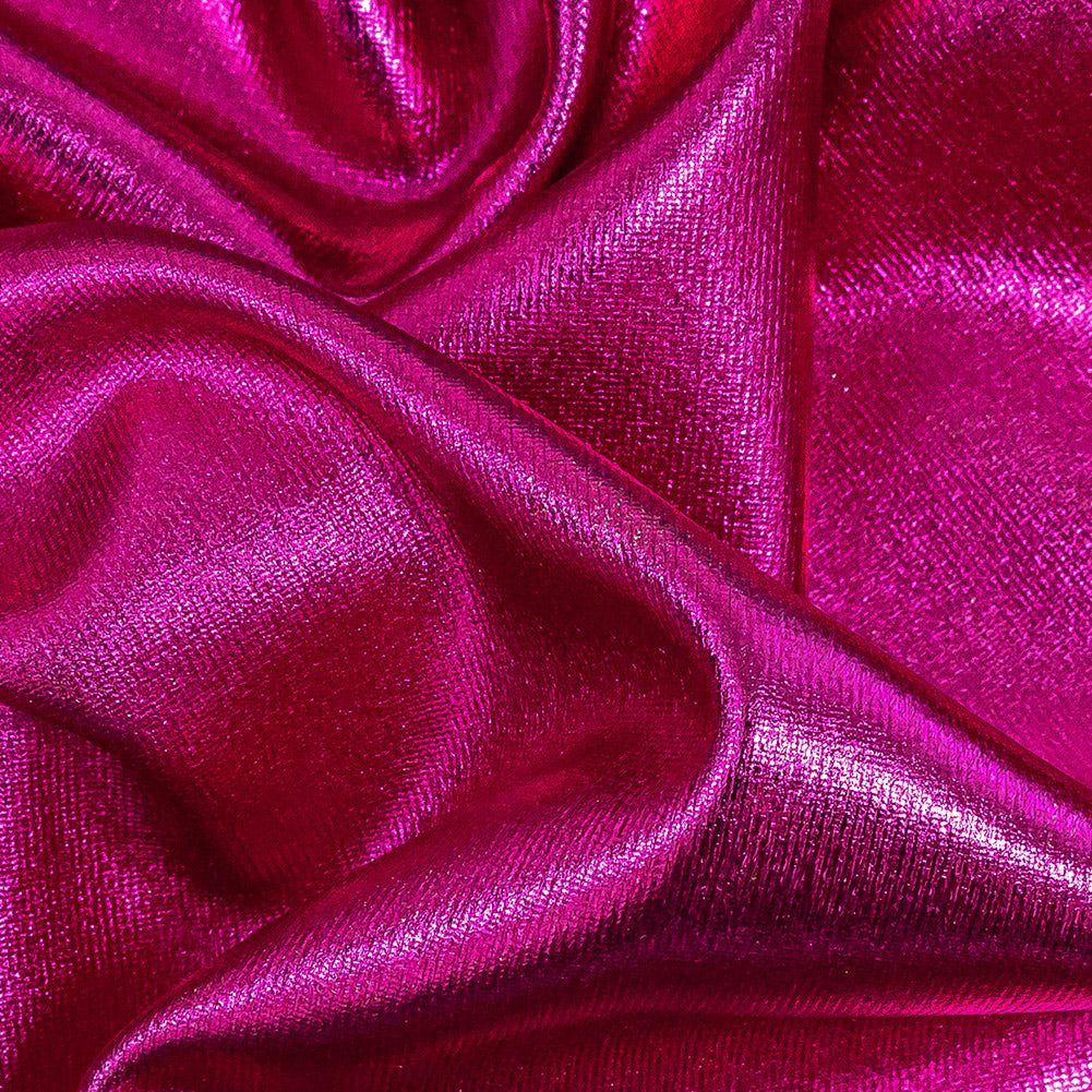 Curitiba Fuchsia All-Over Foil Faux Leather Spandex Detail Curitiba Fuchsia All-Over Foil Faux Leather Spandex Detail