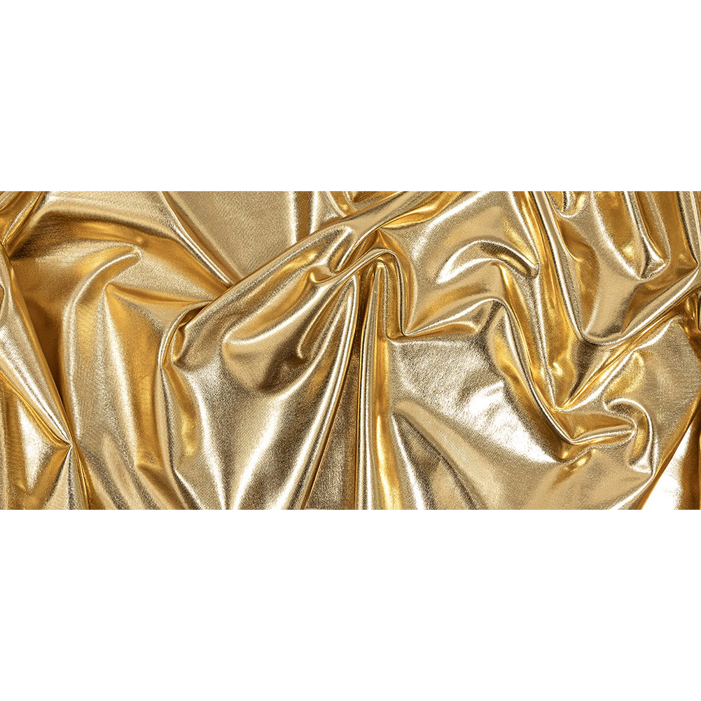 All-Over Foil Faux Leather Spandex - Gold - Curitiba Collection All-Over Foil Faux Leather Spandex - Gold - Curitiba Collection