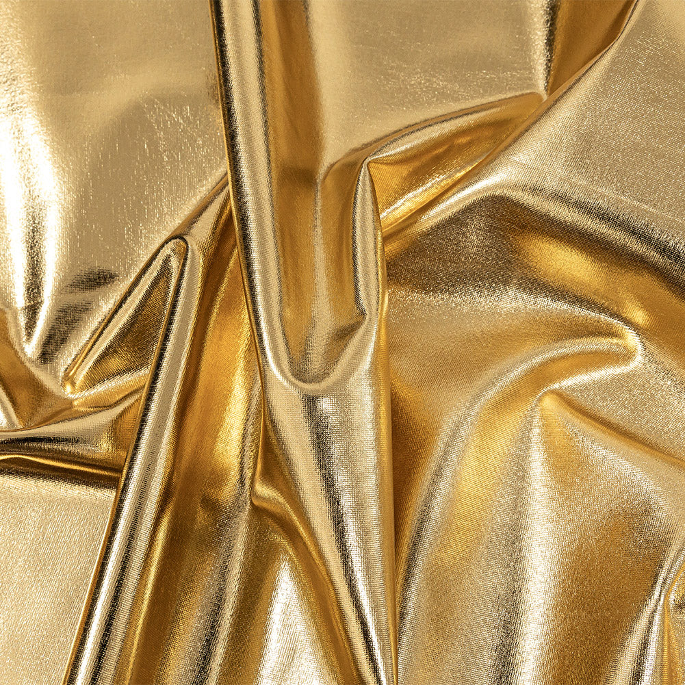 All-Over Foil Faux Leather Spandex - Gold - Curitiba Collection All-Over Foil Faux Leather Spandex - Gold - Curitiba Collection