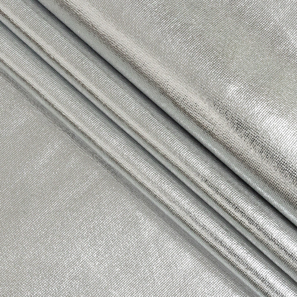 All-Over Foil Faux Leather Spandex - Silver - Curitiba Collection All-Over Foil Faux Leather Spandex - Silver - Curitiba Collection