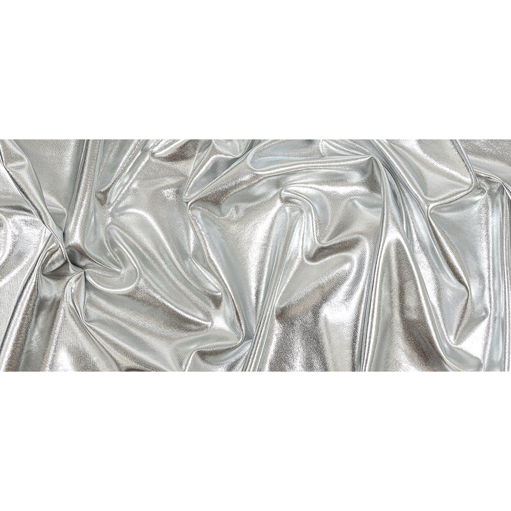 All-Over Foil Faux Leather Spandex - Silver - Curitiba Collection All-Over Foil Faux Leather Spandex - Silver - Curitiba Collection