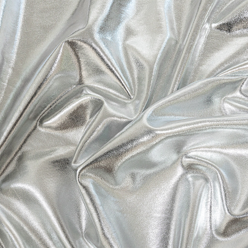 All-Over Foil Faux Leather Spandex - Silver - Curitiba Collection All-Over Foil Faux Leather Spandex - Silver - Curitiba Collection