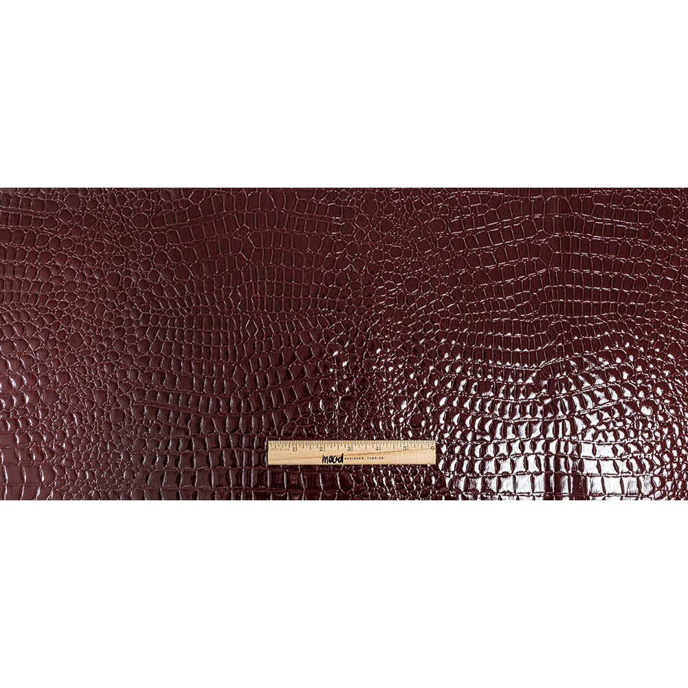 Faux Crocodile Patent Leather - Burgundy - Brisbane Collection Faux Crocodile Patent Leather - Burgundy - Brisbane Collection