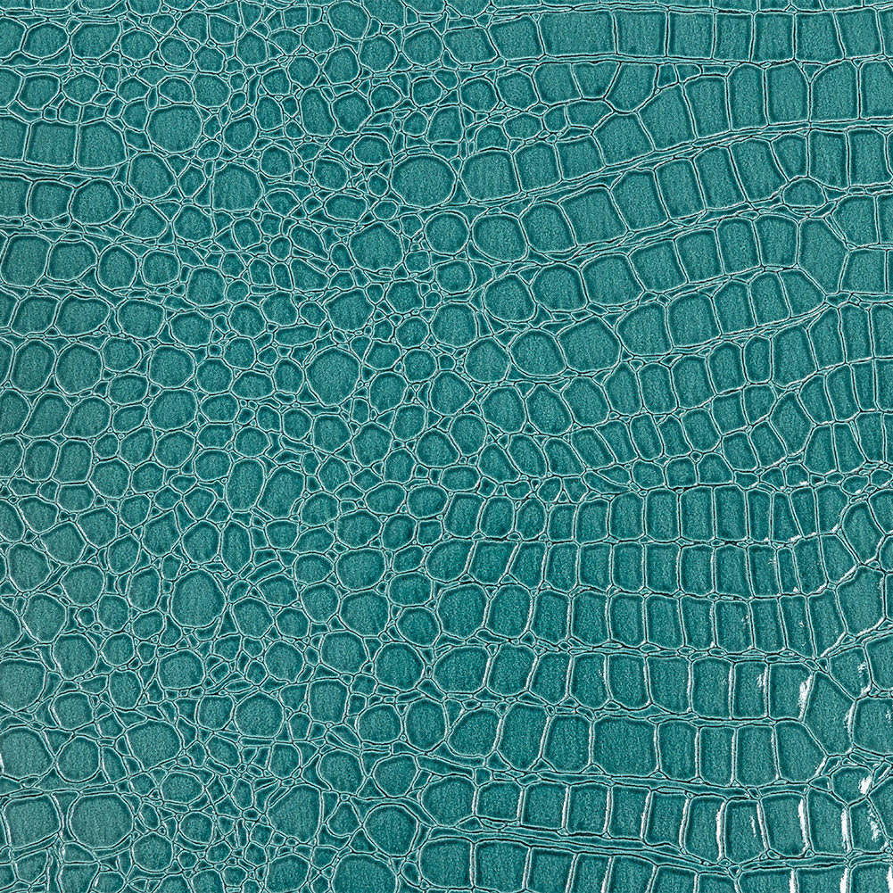 Faux Crocodile Patent Leather - Turquoise - Brisbane Collection Faux Crocodile Patent Leather - Turquoise - Brisbane Collection