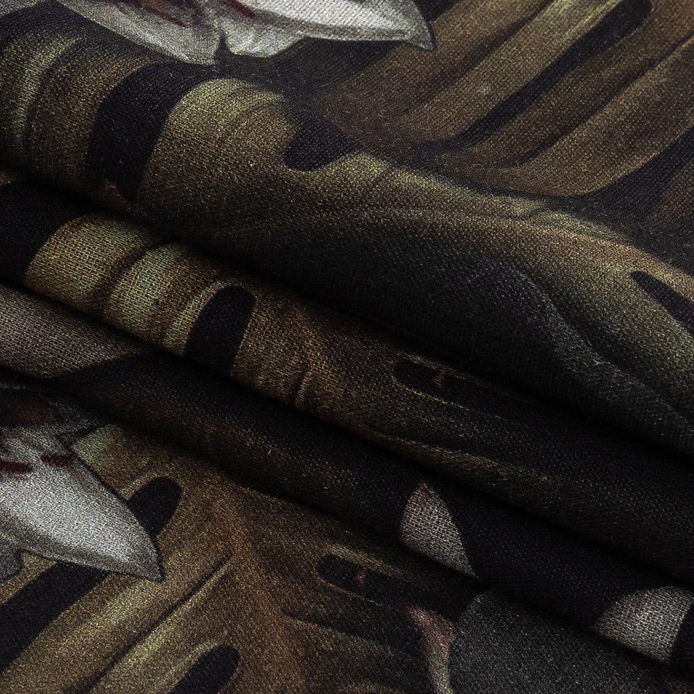 Mercerized Organic Egyptian Cotton Voile - Shadow Lilies - Toulouse Collection Mercerized Organic Egyptian Cotton Voile - Shadow Lilies - Toulouse Collection