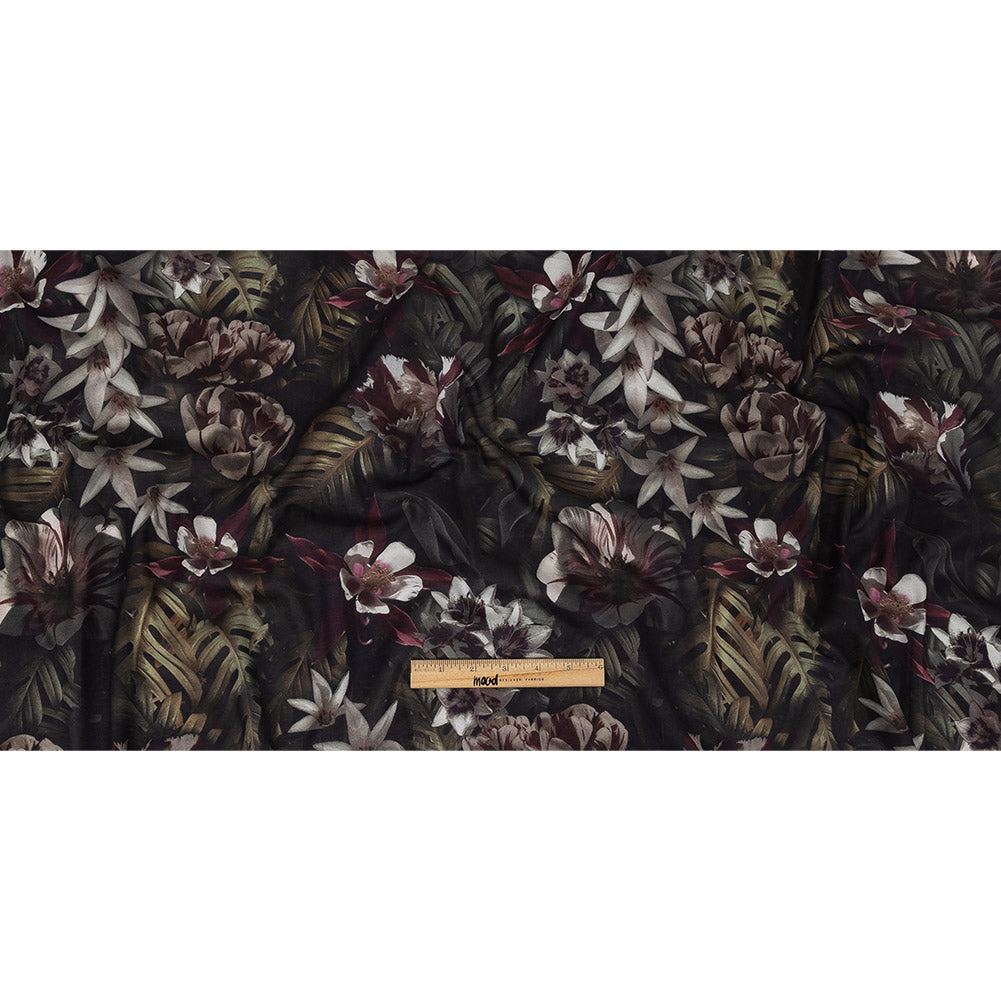 Mercerized Organic Egyptian Cotton Voile - Shadow Lilies - Toulouse Collection Mercerized Organic Egyptian Cotton Voile - Shadow Lilies - Toulouse Collection