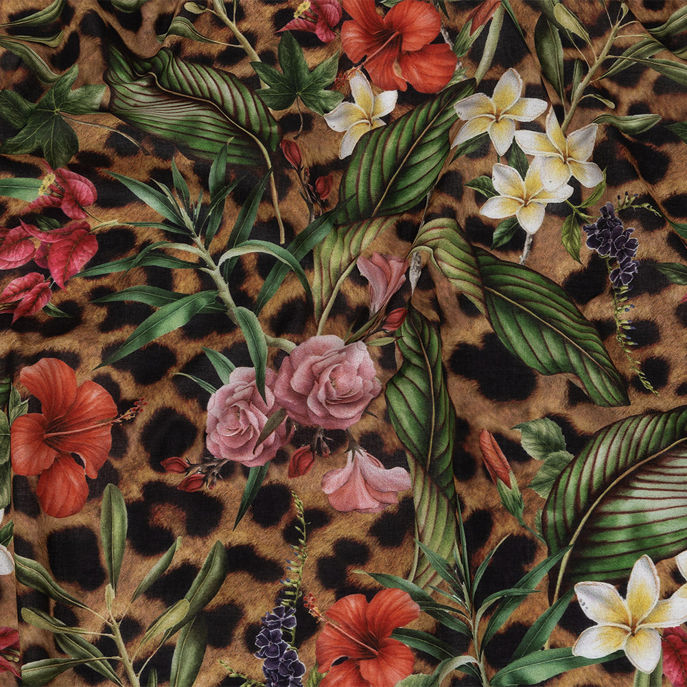 Mercerized Organic Egyptian Cotton Voile - Floral and Fauna - Toulouse Collection Mercerized Organic Egyptian Cotton Voile - Floral and Fauna - Toulouse Collection