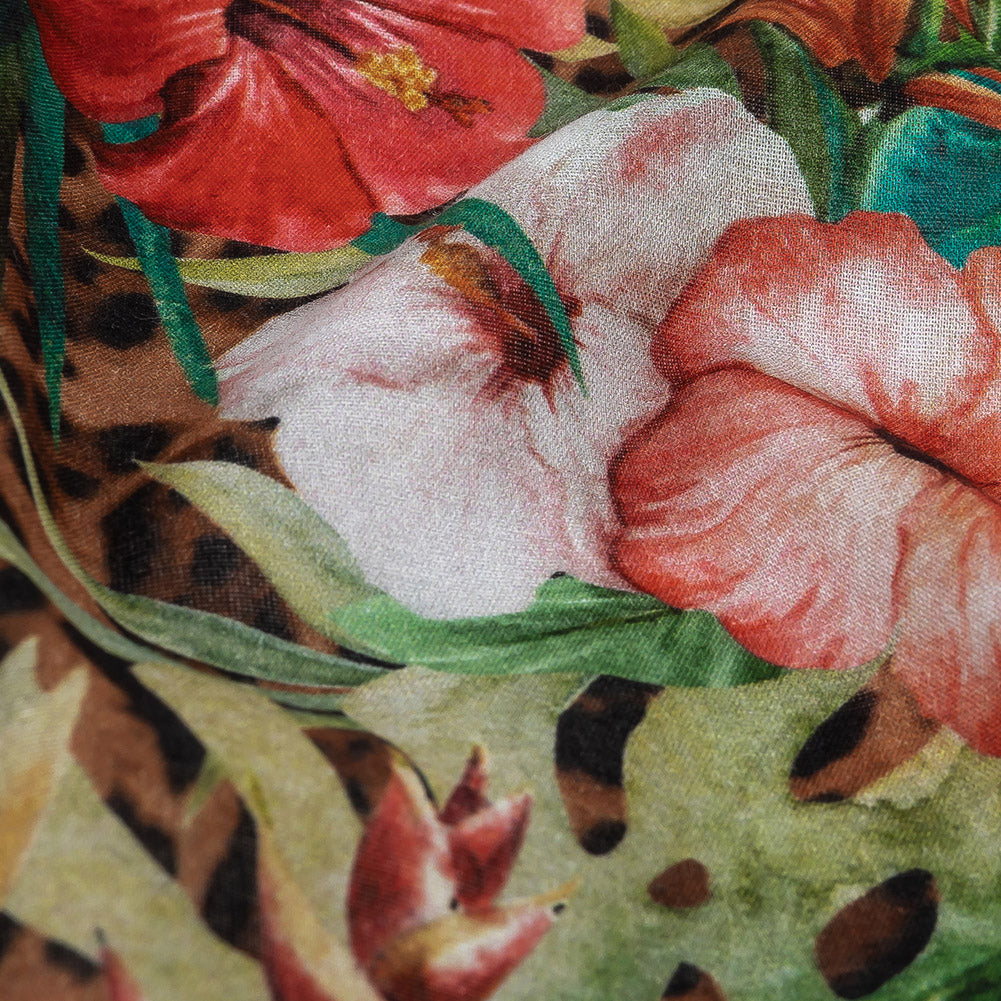 Mercerized Organic Egyptian Cotton Voile - Foliage and Fauna - Toulouse Collection Mercerized Organic Egyptian Cotton Voile - Foliage and Fauna - Toulouse Collection