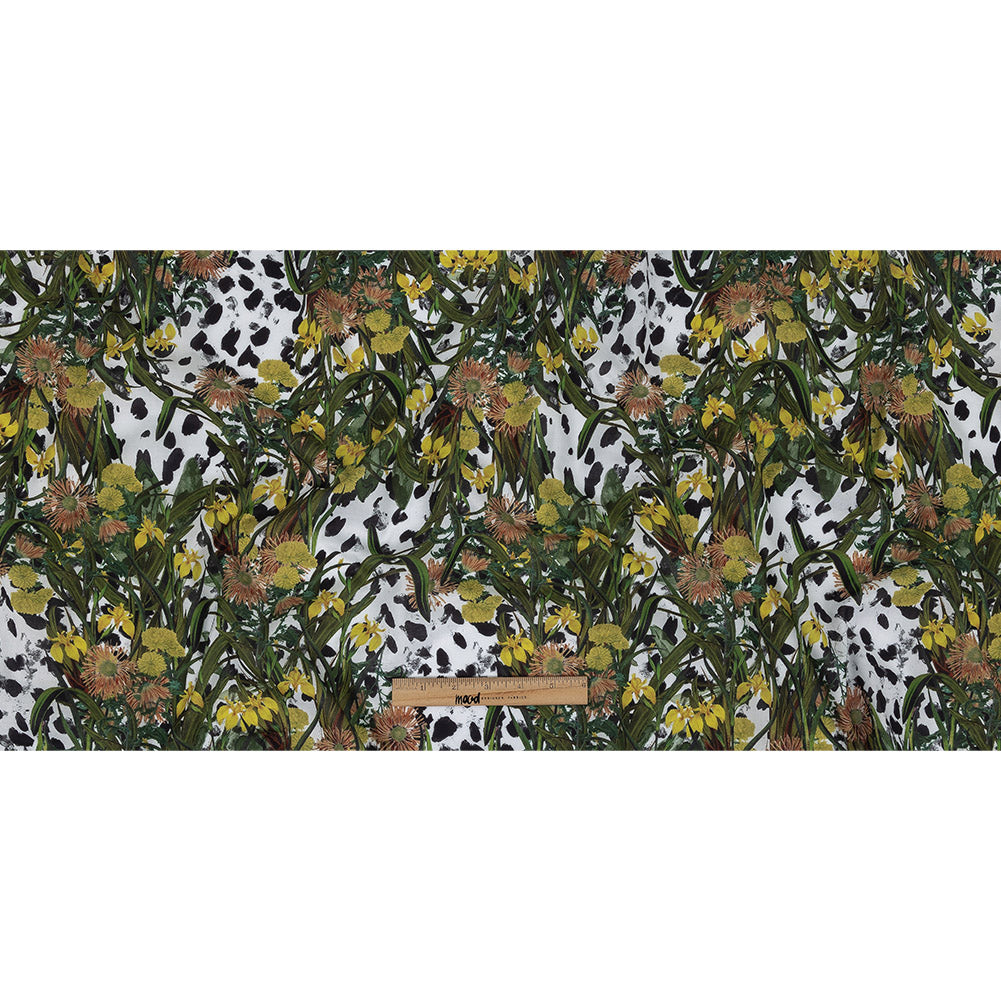 Mercerized Organic Egyptian Cotton Voile - Spotted Iris and Chrysanthemums - Toulouse Collection Mercerized Organic Egyptian Cotton Voile - Spotted Iris and Chrysanthemums - Toulouse Collection