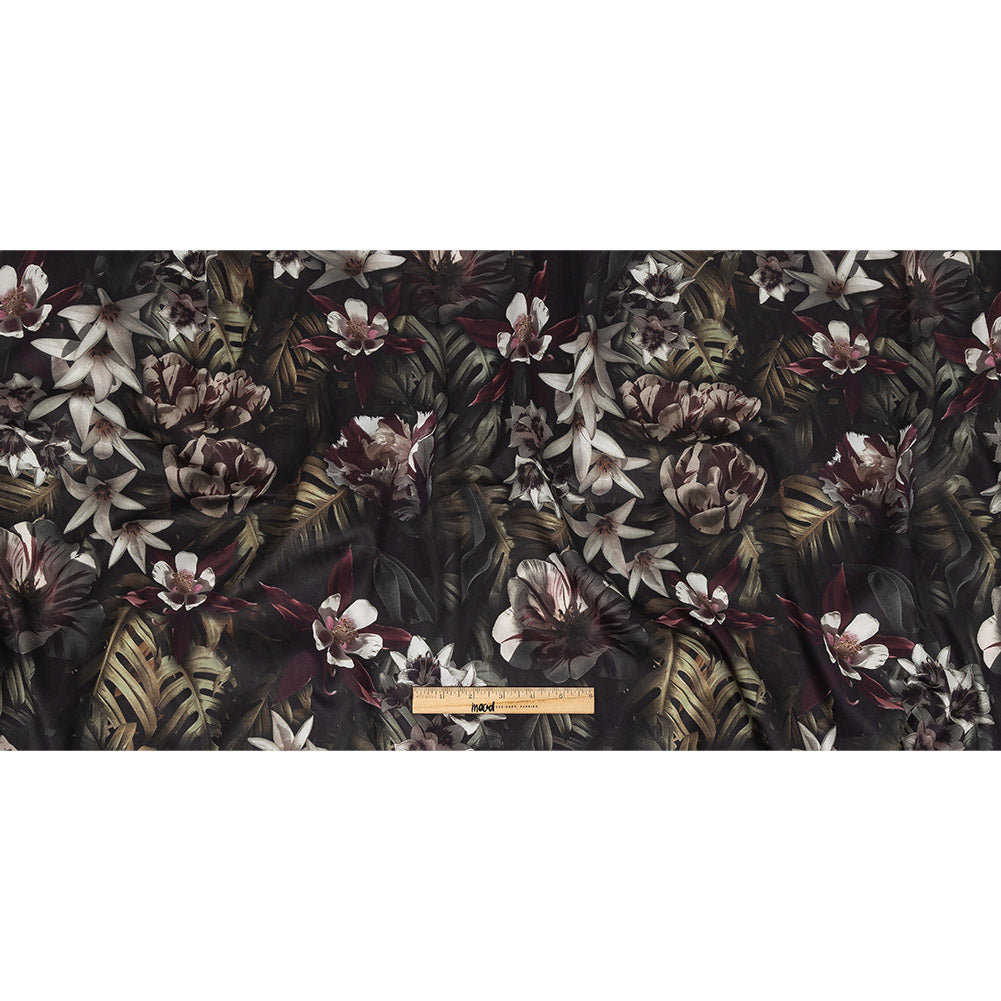 Mercerized Organic Egyptian Cotton Shirting - Shadow Lilies - Ravello Collection Mercerized Organic Egyptian Cotton Shirting - Shadow Lilies - Ravello Collection