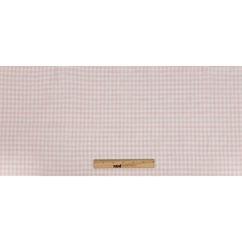 Linen Gingham - Candy Pink and White - Torres Collection Folded Linen Gingham - Candy Pink and White - Torres Collection Folded