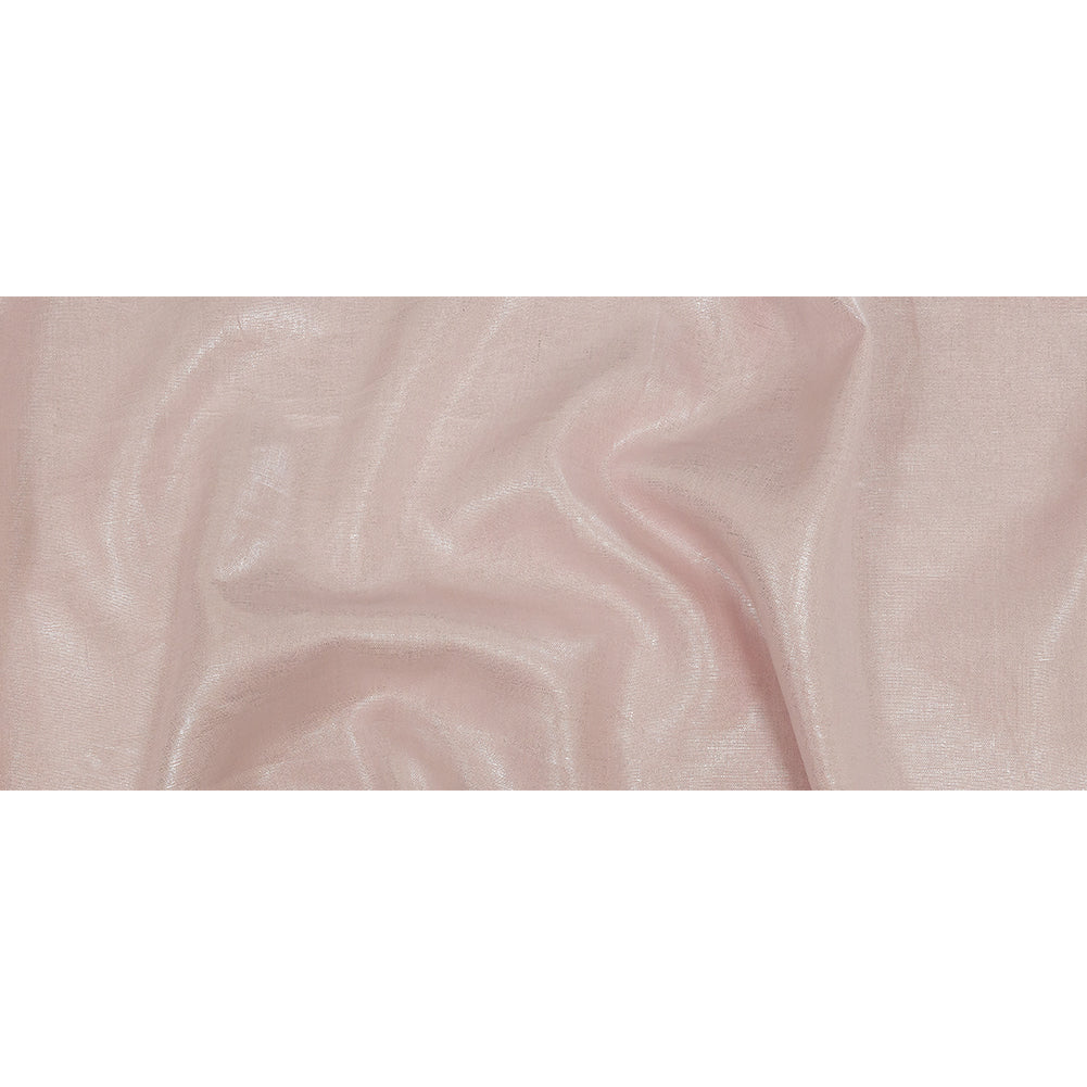 Medium Weight Linen Woven with Metallic Foiling - Light Pink and Silver - Bianca Collection Folded Medium Weight Linen Woven with Metallic Foiling - Light Pink and Silver - Bianca Collection Folded