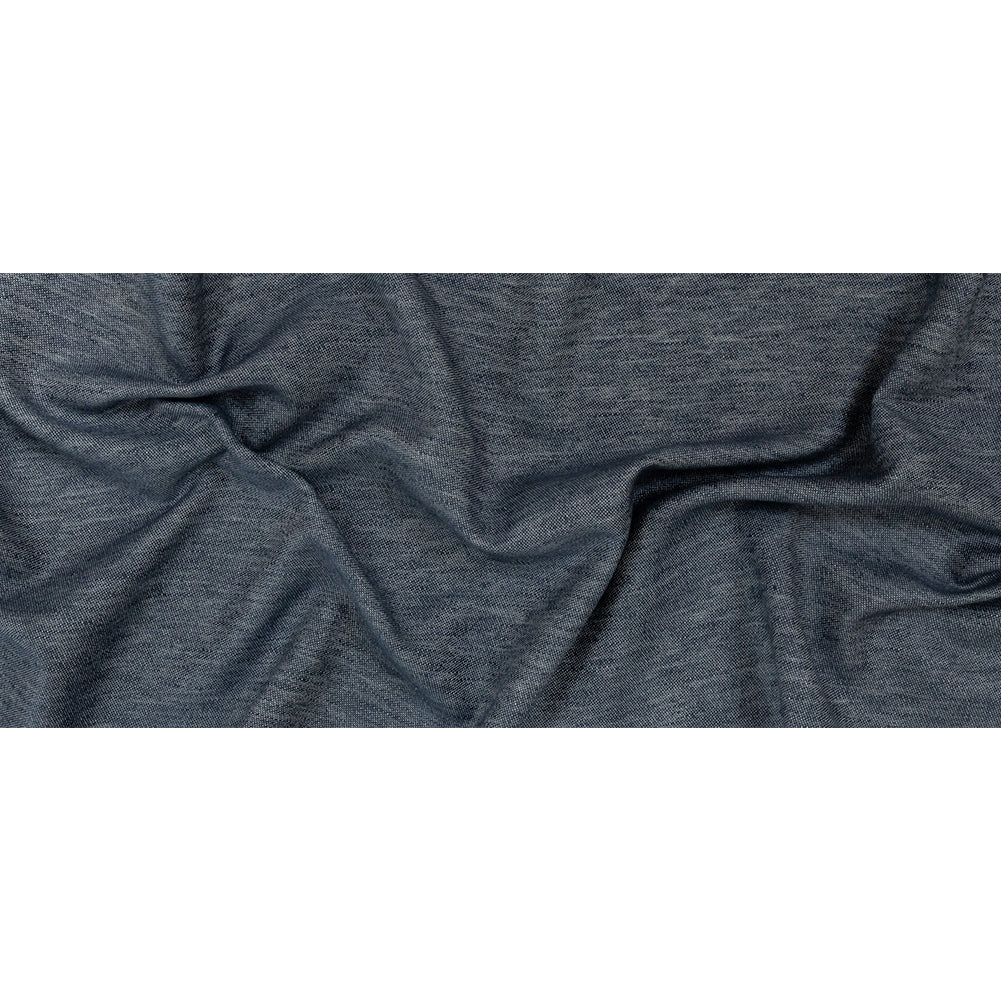 Cotton, Tencel and Linen Blended Woven - Heathered Indigo - Toledo Collection Full Cotton, Tencel and Linen Blended Woven - Heathered Indigo - Toledo Collection Full