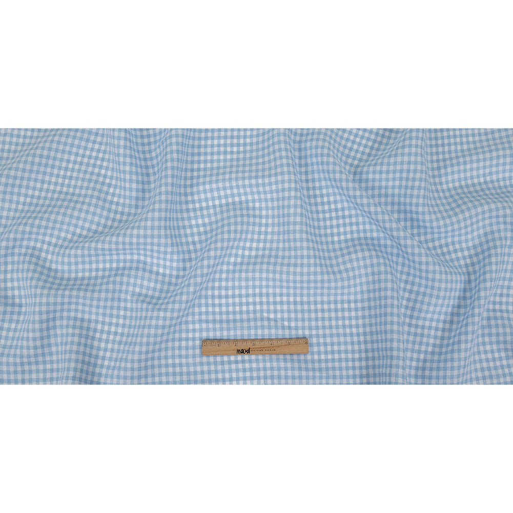 Linen Gingham - Cool Blue and White - Torres Collection Folded Linen Gingham - Cool Blue and White - Torres Collection Folded