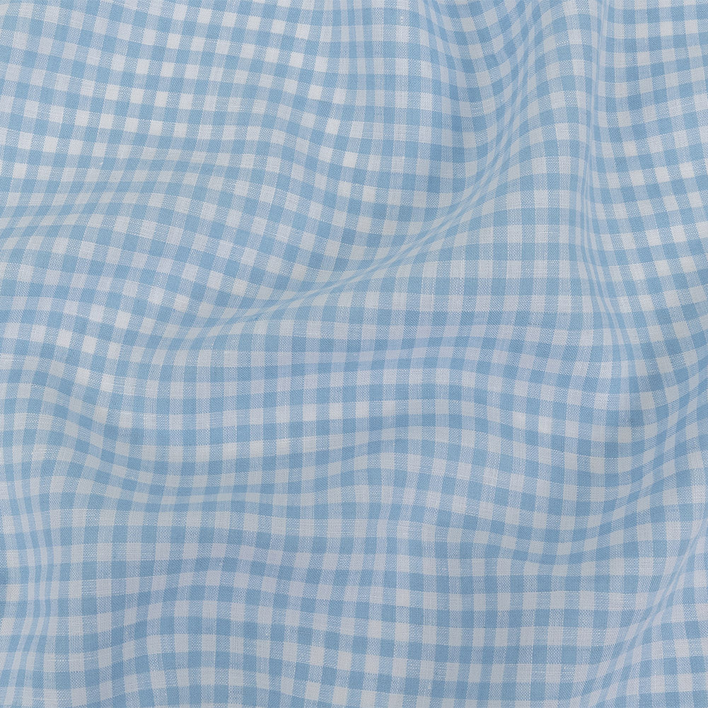 Linen Gingham - Cool Blue and White - Torres Collection Linen Gingham - Cool Blue and White - Torres Collection