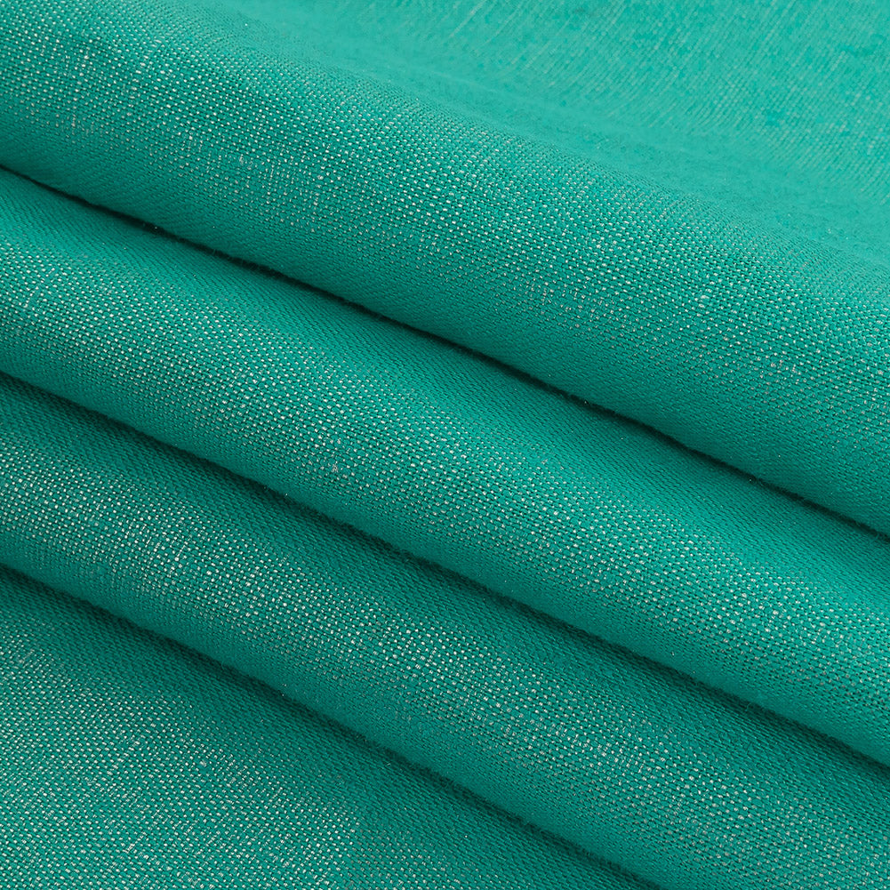 Medium Weight Linen Woven with Metallic Foiling - Mega Marine and Silver - Bianca Collection Folded Medium Weight Linen Woven with Metallic Foiling - Mega Marine and Silver - Bianca Collection Folded