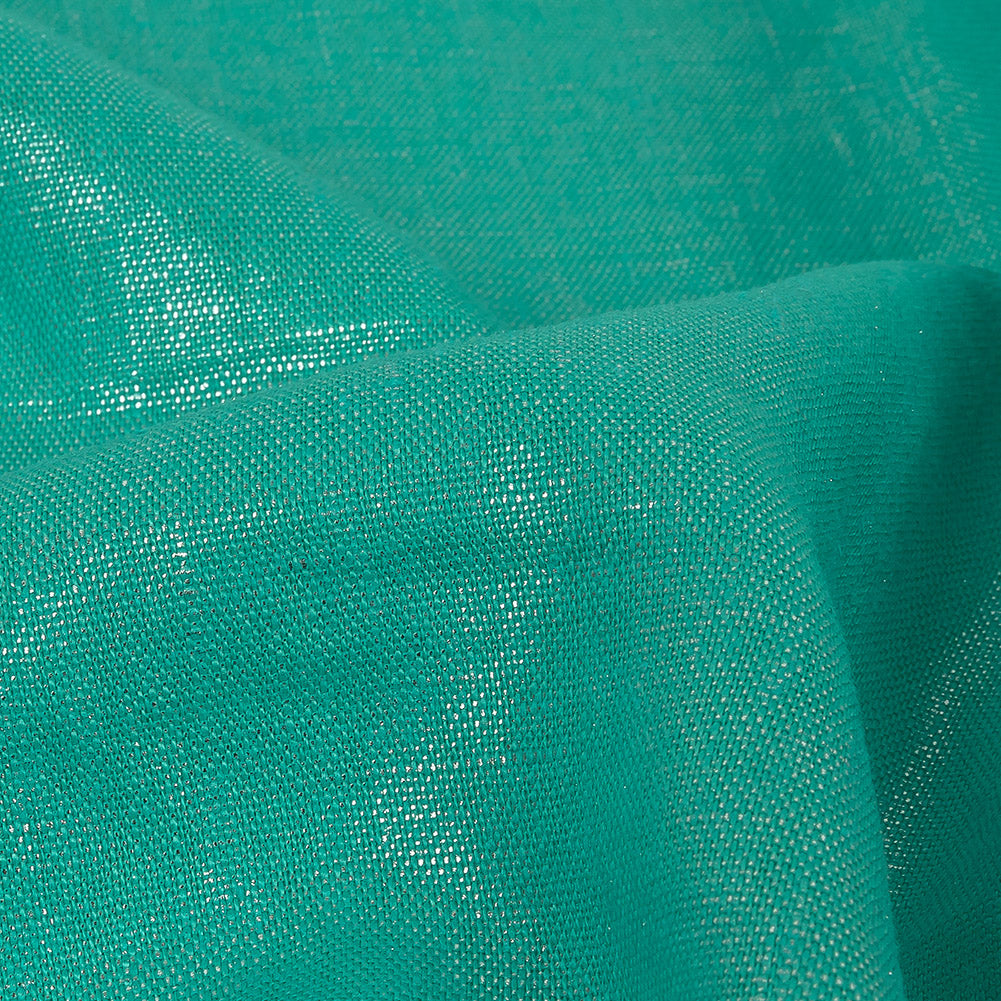 Medium Weight Linen Woven with Metallic Foiling - Mega Marine and Silver - Bianca Collection Detail Medium Weight Linen Woven with Metallic Foiling - Mega Marine and Silver - Bianca Collection Detail