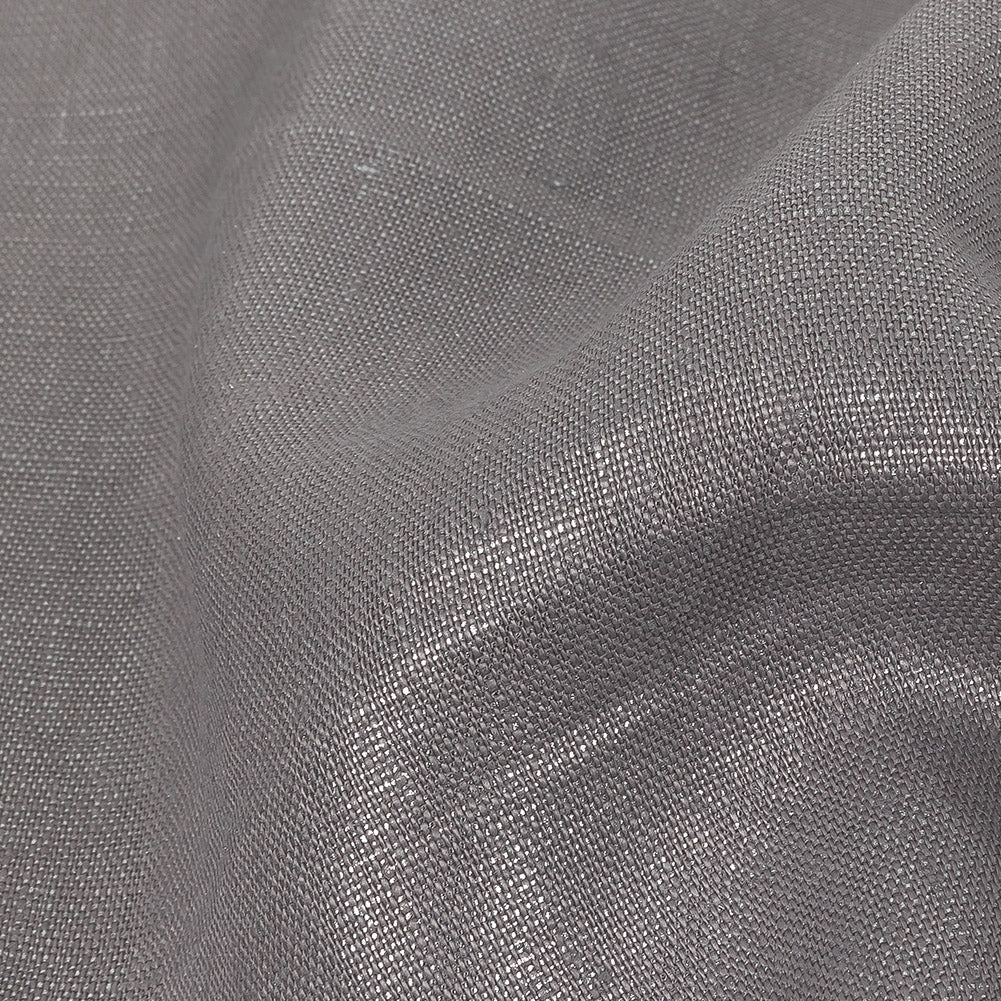 Medium Weight Linen Woven with Metallic Foiling - Silver Shadow and Silver - Bianca Collection Detail Medium Weight Linen Woven with Metallic Foiling - Silver Shadow and Silver - Bianca Collection Detail