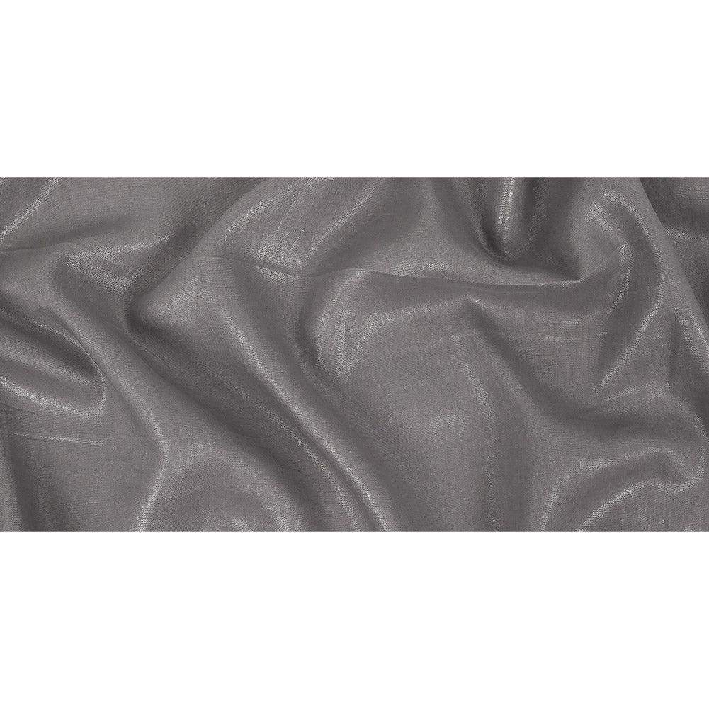 Medium Weight Linen Woven with Metallic Foiling - Silver Shadow and Silver - Bianca Collection Full Medium Weight Linen Woven with Metallic Foiling - Silver Shadow and Silver - Bianca Collection Full
