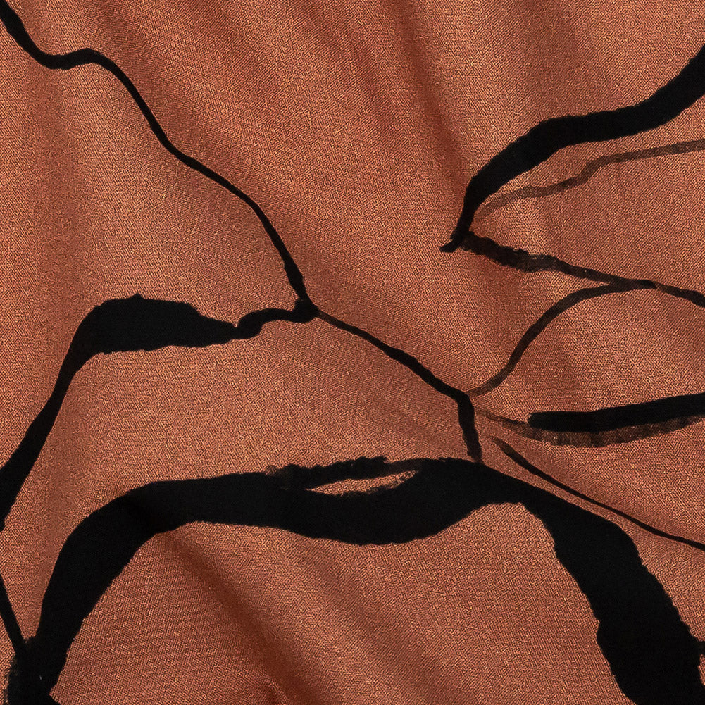 Mood Exclusive Carmine Rose Mountain Brushstrokes Cotton Poplin Detail Mood Exclusive Carmine Rose Mountain Brushstrokes Cotton Poplin Detail
