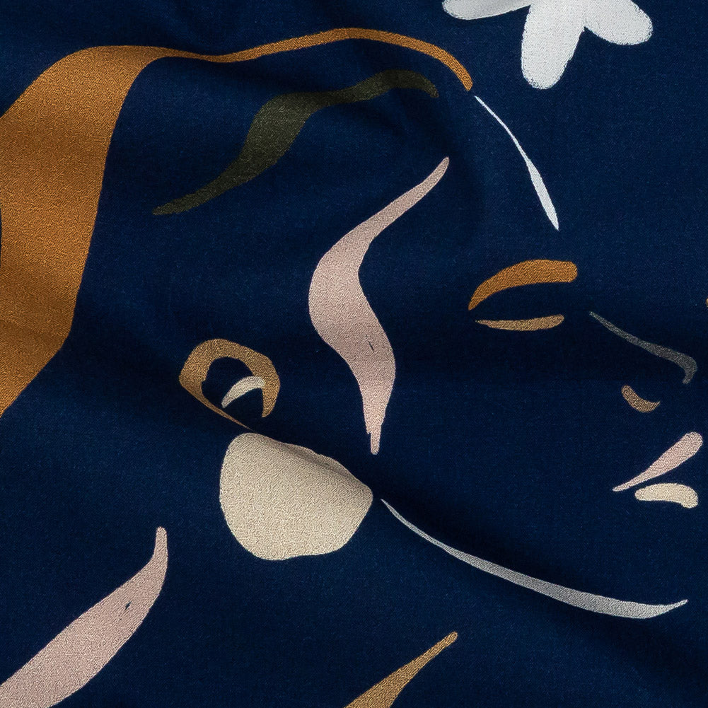 Mood Exclusive Twilight Blue Le Muse Cotton Poplin Detail Mood Exclusive Twilight Blue Le Muse Cotton Poplin Detail