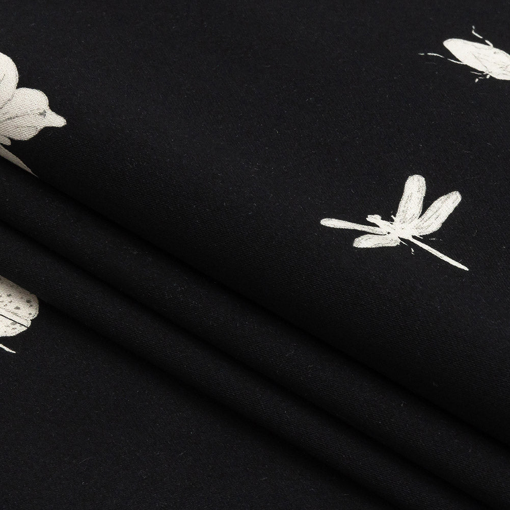 Mood Exclusive Black Porchlight Entomology Stretch Cotton Sateen Folded Mood Exclusive Black Porchlight Entomology Stretch Cotton Sateen Folded