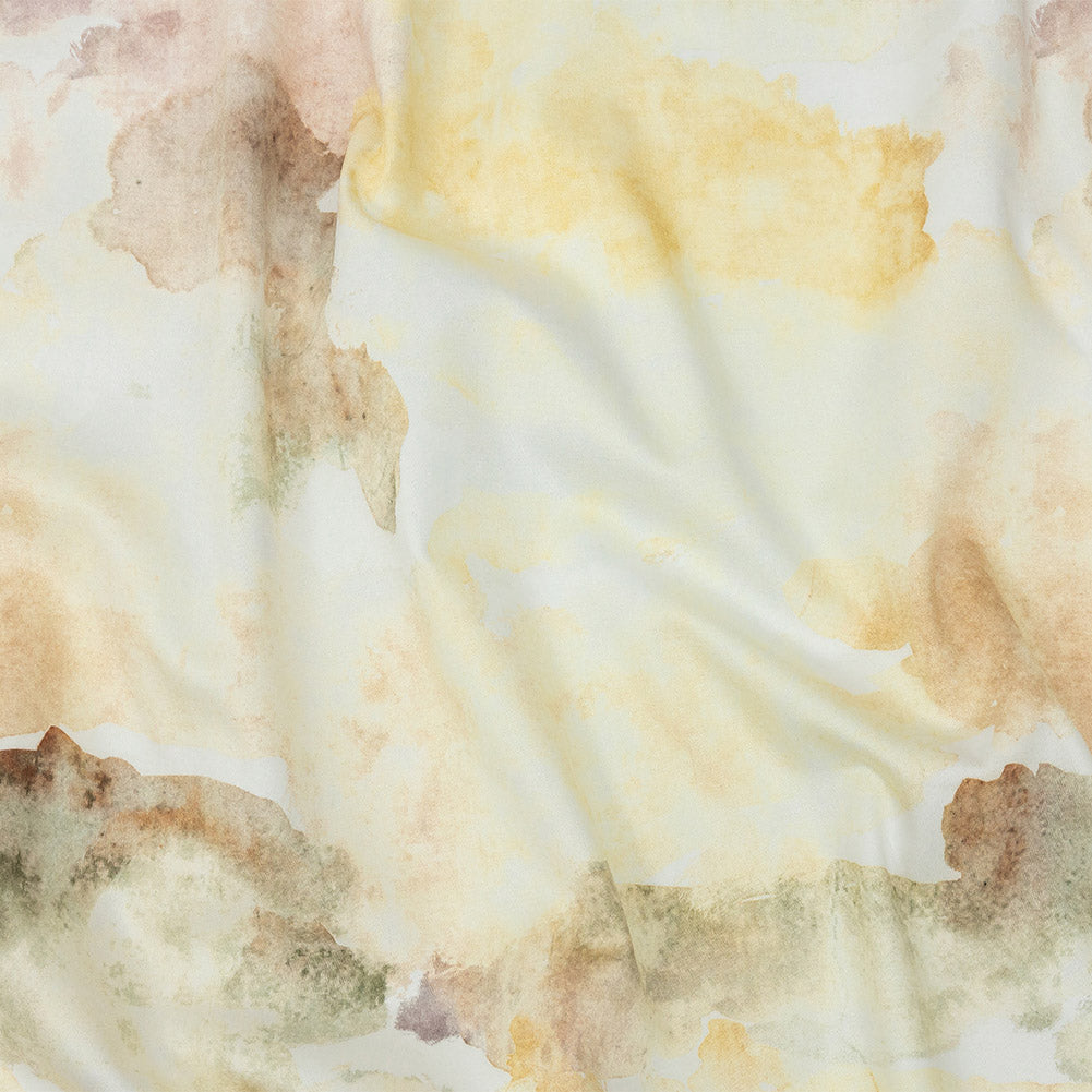 Mood Exclusive Yellow and Vanilla Ice Celestial Radiance Stretch Cotton Sateen Mood Exclusive Yellow and Vanilla Ice Celestial Radiance Stretch Cotton Sateen