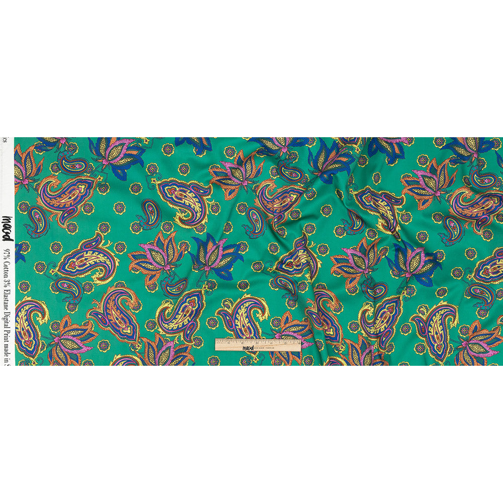 Mood Exclusive Kelly Green Palatable Paradise Stretch Cotton Sateen Full Mood Exclusive Kelly Green Palatable Paradise Stretch Cotton Sateen Full