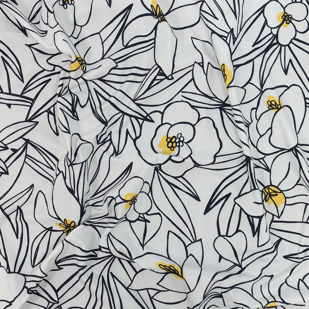 Mood Exclusive Day in Tunisia Yellow Cotton Poplin Mood Exclusive Day in Tunisia Yellow Cotton Poplin