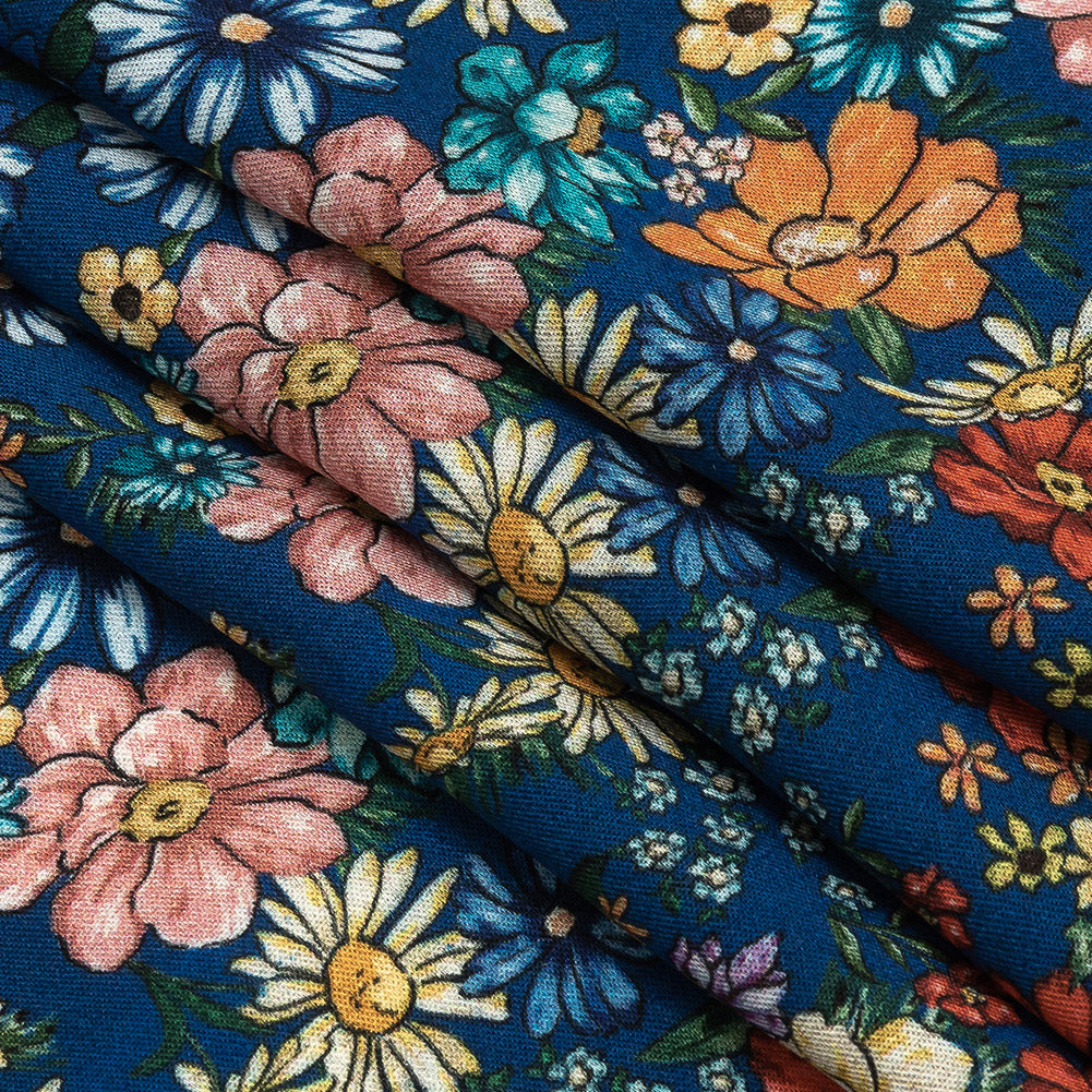 Mood Exclusive Twilight Blue Blossomed Detonation Viscose Twill Folded Mood Exclusive Twilight Blue Blossomed Detonation Viscose Twill Folded