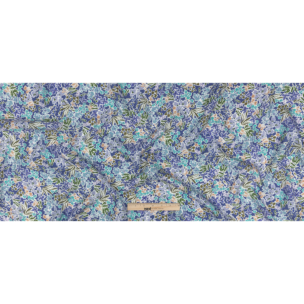 Viscose and Linen Twill Print - Blue Violet Floral - Mood Exclusive Primrose Pleasure Folded Viscose and Linen Twill Print - Blue Violet Floral - Mood Exclusive Primrose Pleasure Folded