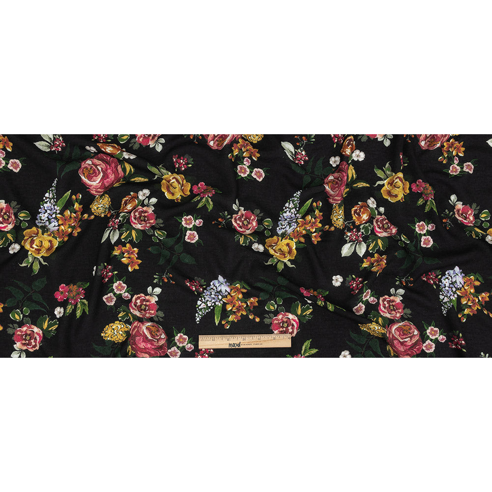 Mood Exclusive Black Rosaceous Resolution Spotted Viscose Jacquard Full Mood Exclusive Black Rosaceous Resolution Spotted Viscose Jacquard Full