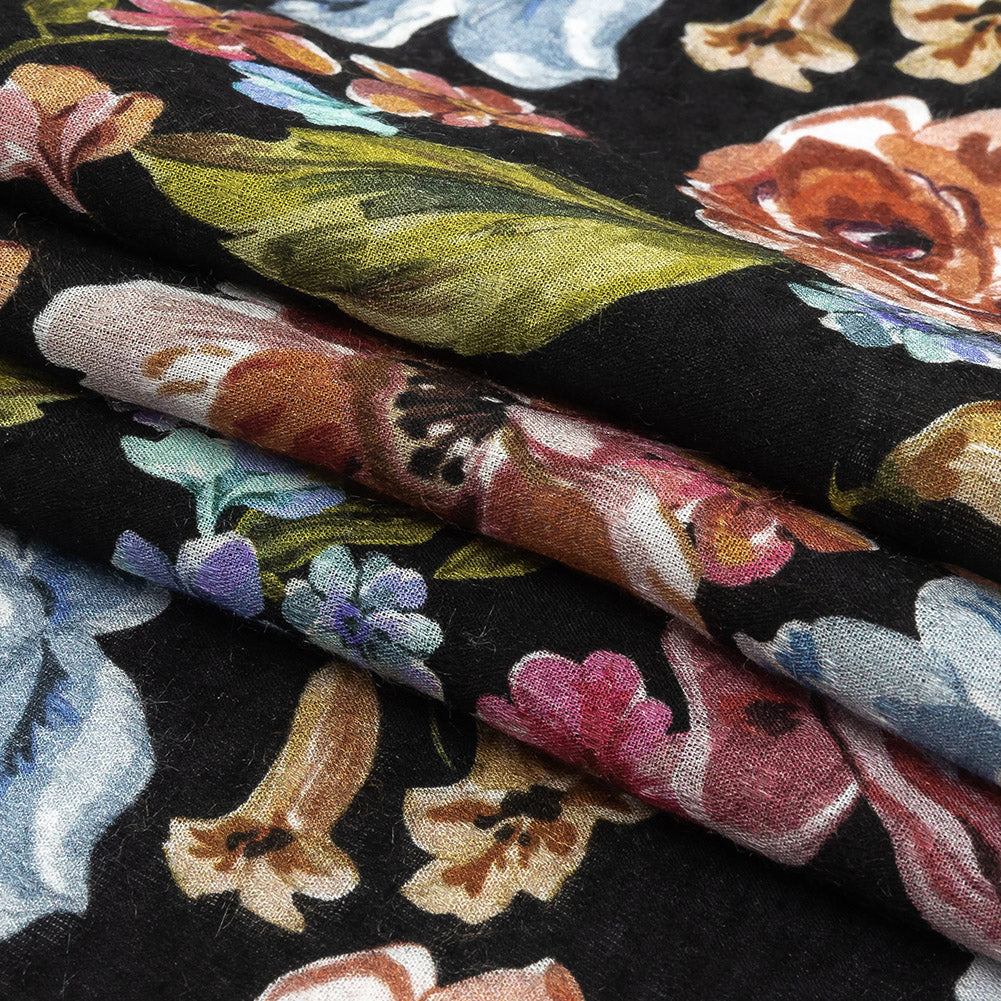 Mood Exclusive Black Inflorescent Wonderwork Spotted Viscose Jacquard Folded Mood Exclusive Black Inflorescent Wonderwork Spotted Viscose Jacquard Folded