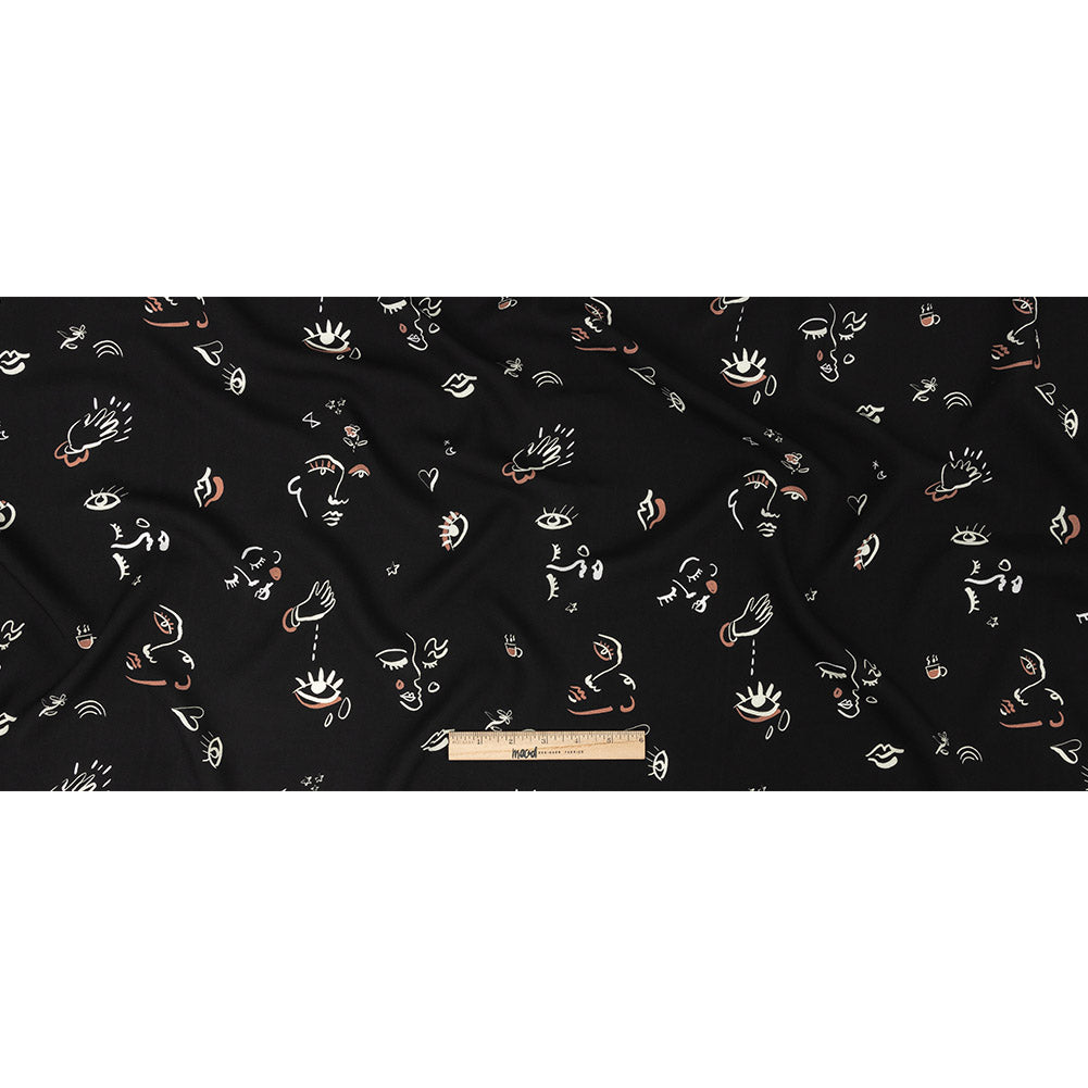 Mood Exclusive Black Pictogram Pleasure Drapey Viscose Woven Full Mood Exclusive Black Pictogram Pleasure Drapey Viscose Woven Full