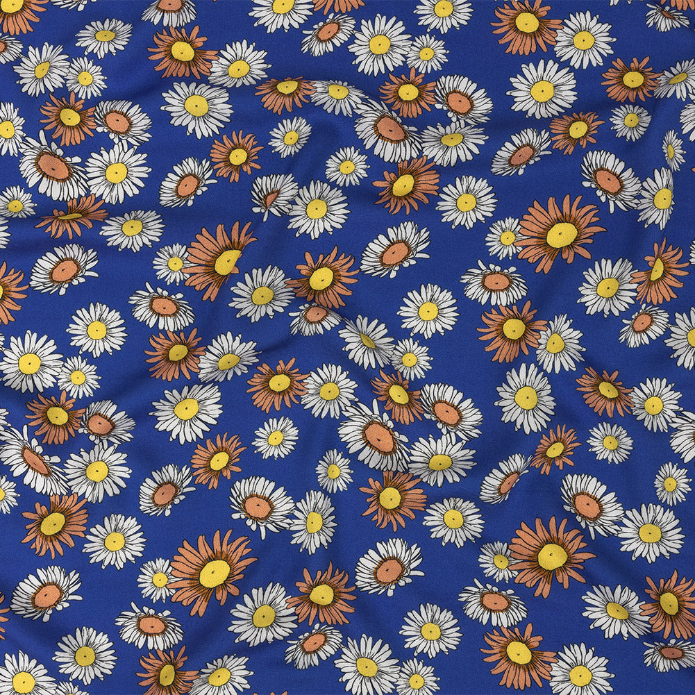 Rayon Batiste Print - Cobalt Floral - Mood Exclusive Lazy Daisy Days Rayon Batiste Print - Cobalt Floral - Mood Exclusive Lazy Daisy Days