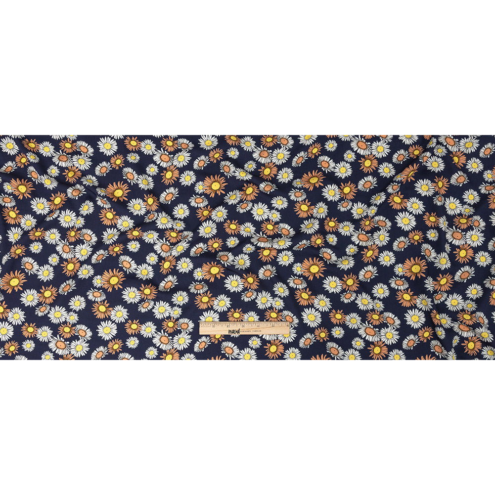 Rayon Batiste Print - Navy Floral - Mood Exclusive Navy Lazy Daisy Days Full Rayon Batiste Print - Navy Floral - Mood Exclusive Navy Lazy Daisy Days Full