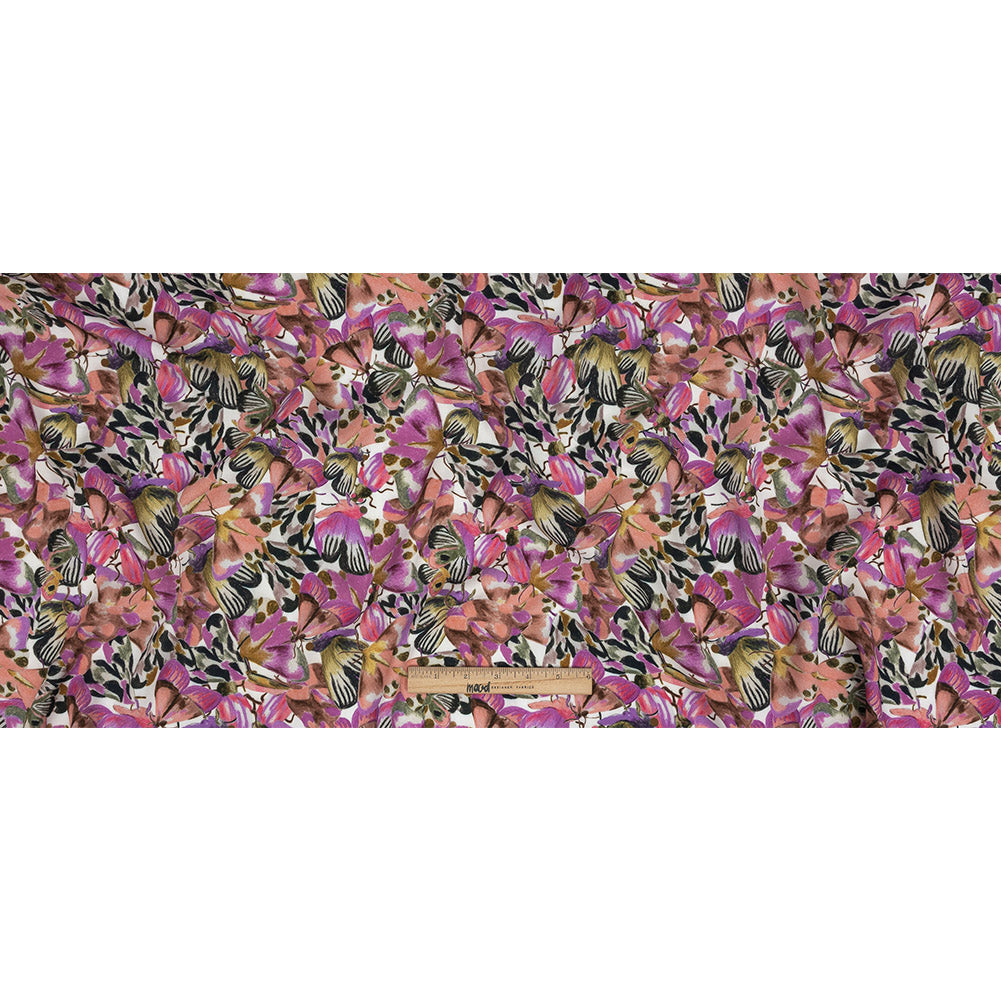 Rayon Batiste Print - Pink and White Butterflies - Mood Exclusive Pastel Papillon Full Rayon Batiste Print - Pink and White Butterflies - Mood Exclusive Pastel Papillon Full