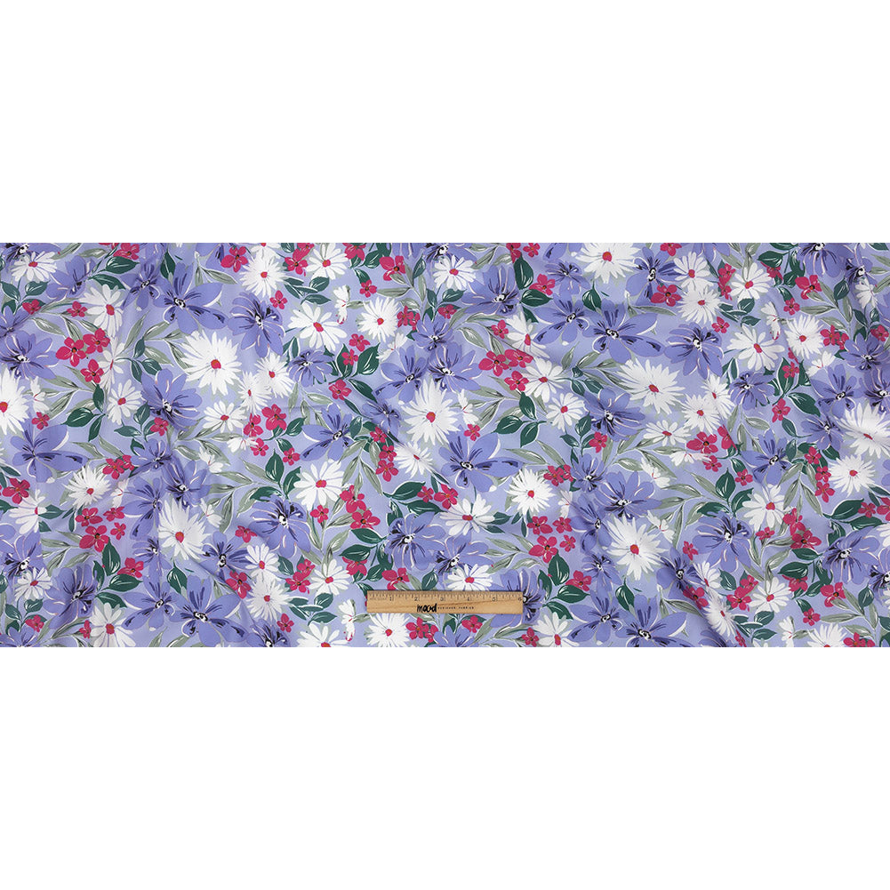 Cotton Poplin Print - Periwinkle, Pink and White Floral - Mood Exclusive April Shower Encore Full Cotton Poplin Print - Periwinkle, Pink and White Floral - Mood Exclusive April Shower Encore Full