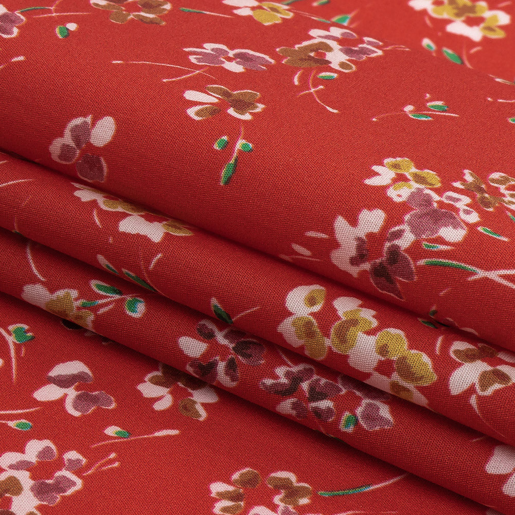 Cotton Poplin Print - Red Floral - Mood Exclusive Dear Ditsy Folded Cotton Poplin Print - Red Floral - Mood Exclusive Dear Ditsy Folded
