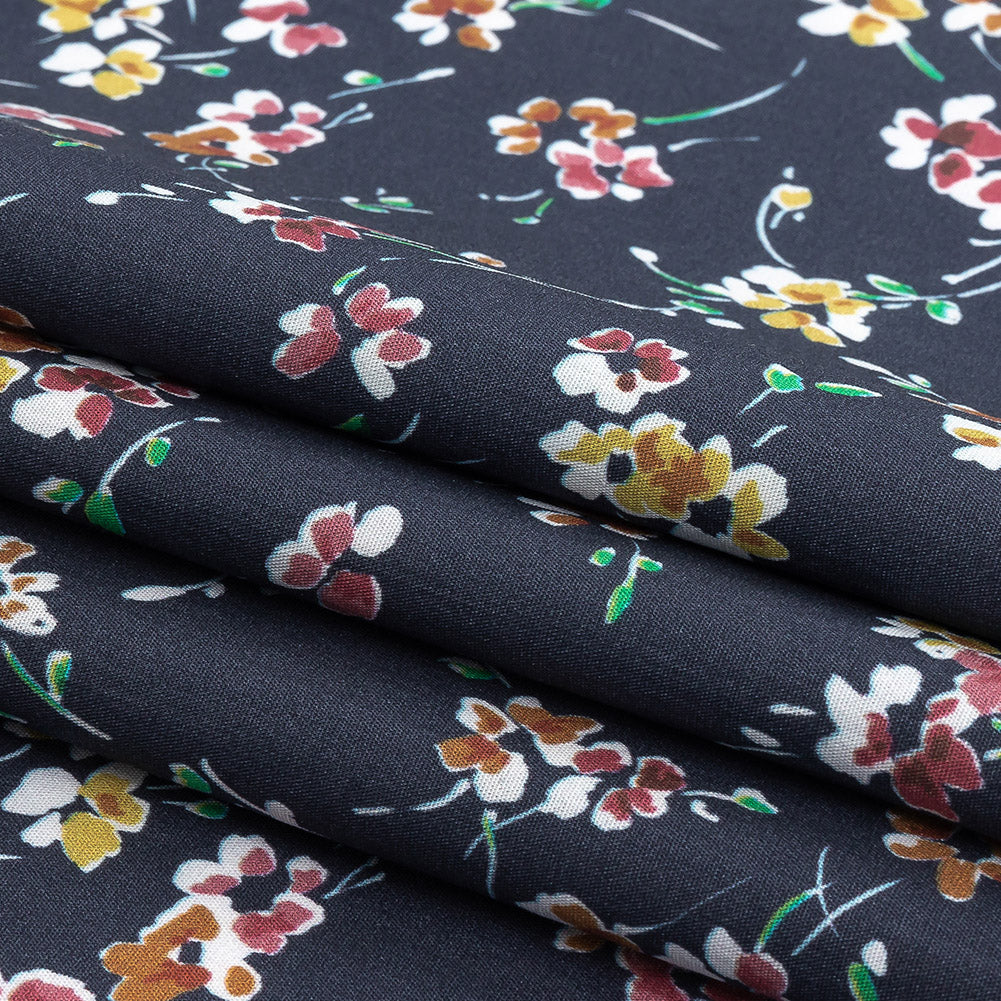 Cotton Poplin Print - Navy Floral - Mood Exclusive Dear Ditsy Folded Cotton Poplin Print - Navy Floral - Mood Exclusive Dear Ditsy Folded