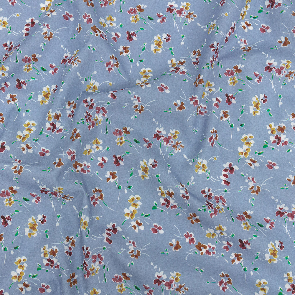 Cotton Poplin Print - Baby Blue Floral - Mood Exclusive Dear Ditsy Cotton Poplin Print - Baby Blue Floral - Mood Exclusive Dear Ditsy
