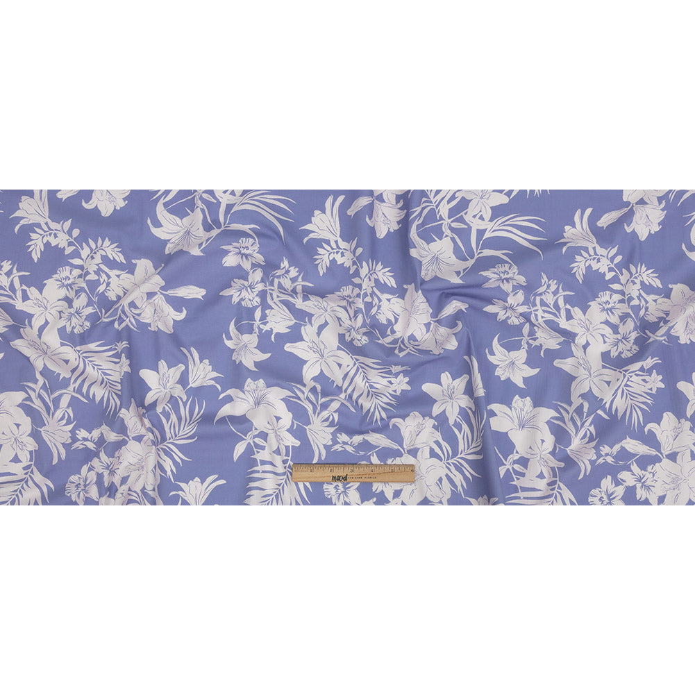 Cotton Poplin Print - Lilac and White Floral - Mood Exclusive Daylily Haze Full Cotton Poplin Print - Lilac and White Floral - Mood Exclusive Daylily Haze Full
