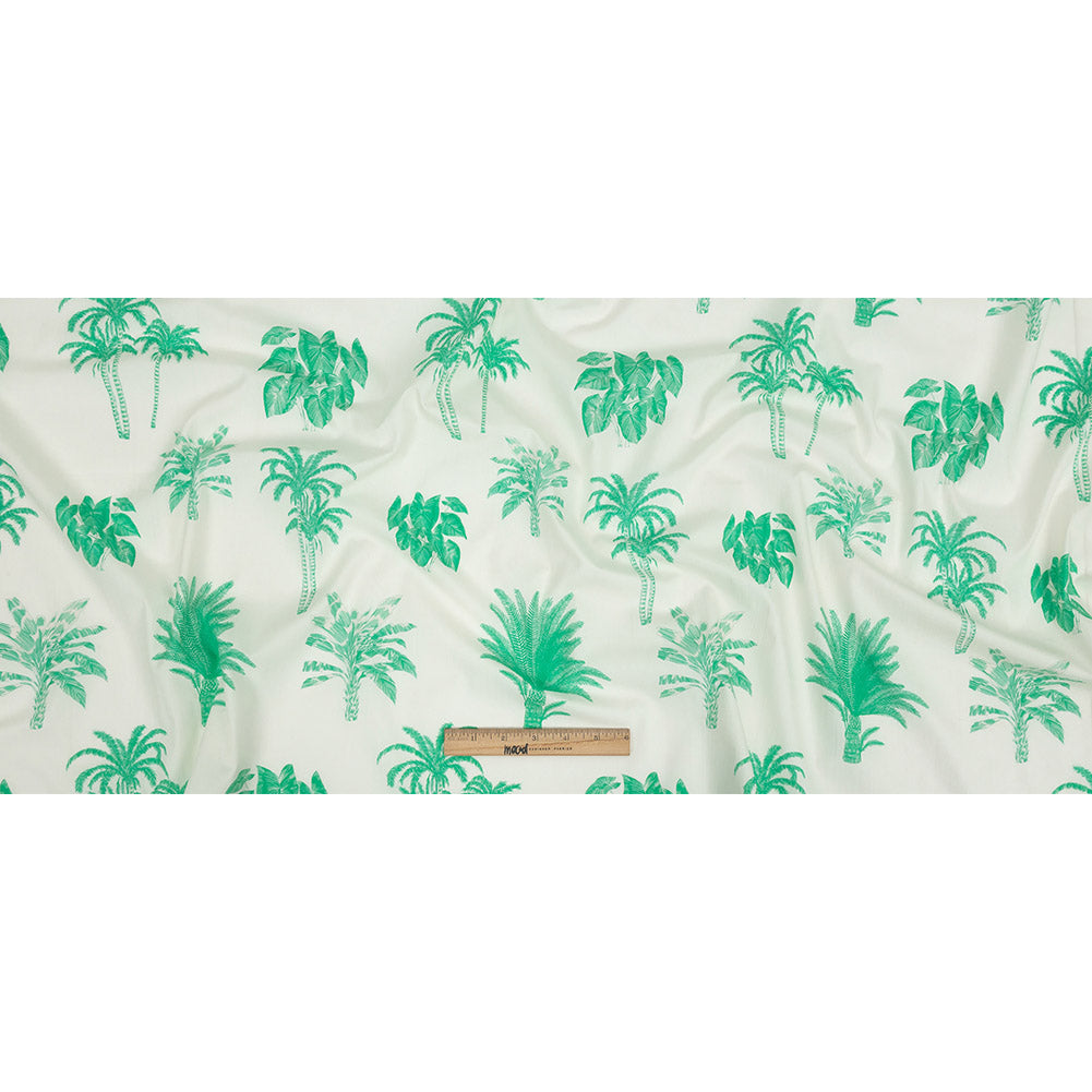 Cotton Poplin Print - Kelly Green and White Palm Trees - Mood Exclusive Sylvan Sanctuaries Full Cotton Poplin Print - Kelly Green and White Palm Trees - Mood Exclusive Sylvan Sanctuaries Full